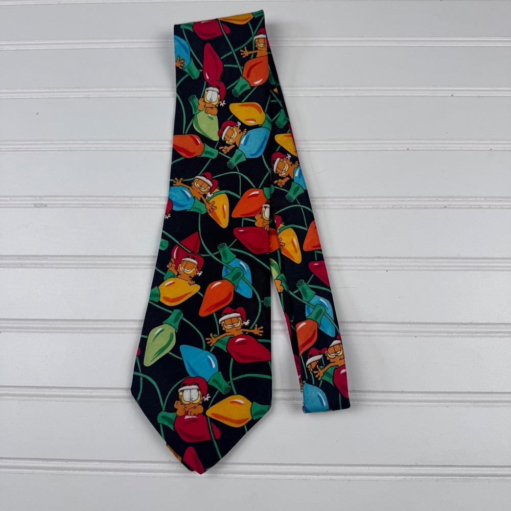Vintage Garfield Christmas Neck Tie Paws Addiction 4"x60"